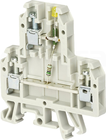 ZUG-G/24-E1 24VDC dioda czer Złączka 1-torowa sygn.szary