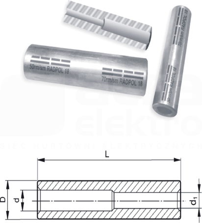 DZRA-240/120 Końcówka Al redukcyjna DIN