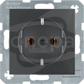 B.1/B.3/B.7 GLAS SCHUKO antracyt Gniazdo sieciowe