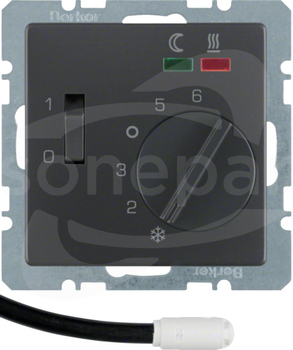 Q.1/Q.3 antracyt aksamit Regulator temp.podłogowej