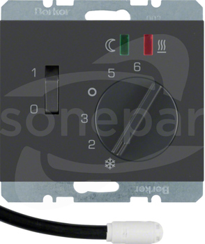 K.1 antracyt mat Regulator temp.podłogowej