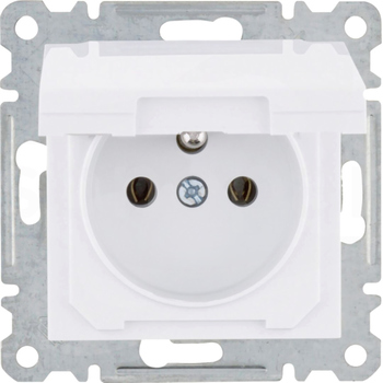 LUMINA 2P+Z 230V 16A IP44 biały Gniazdo sieciowe z klapką