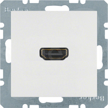 S.1/B.3/B.7 GLAS śnieżnobiały połysk Gniazdo HDMI 90st.