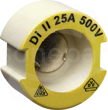 D SII/E27 500V 25A żółty Wkładka kalibrująca wkręcana