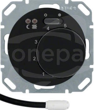 R.1/R.3 czarny połysk Regulator temp.podłogowej