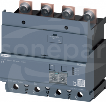 RCD820 4P 160A 0,03..30A Zabezpieczenie różnicowoprądowe