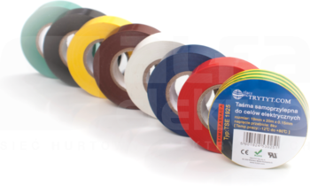 TSE-1925MIX (19mm*0,15mm*20m) Taśma izolacyjna tęcza (8szt)