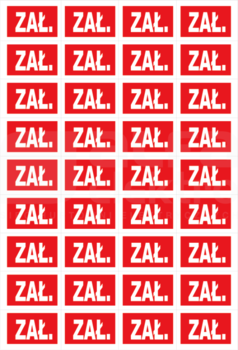 NOZ-ZAL ZAŁĄCZ (arkusz) Tabliczka oznaczn.samoprzyle