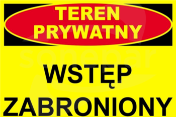 BTO-10 250x350 "TEREN PRYWATNY WSTĘP ZABRONIONY" Tablica budowlana ostrzegawcza