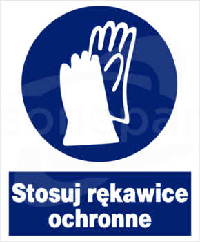 ZNO-7 225x275 "STOSUJ RĘKAWICE OCHRONNE" Znak bhp nakazu