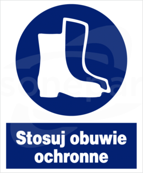 ZNO-8 225x275 "STOSUJ OBUWIE OCHRONNE" Znak bhp nakazu