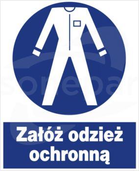 ZNO-16 225x275 "ZAŁÓŻ ODZIEŻ OCHRONNĄ" Znak bhp nakazu
