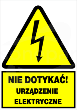 148X210 "N.D.U.E." Znak elektryczny ostrzegawczy