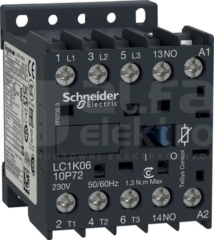 LC1K0610P72 6A 2,2kW 1NO 230V 50/60Hz Stycznik 3P