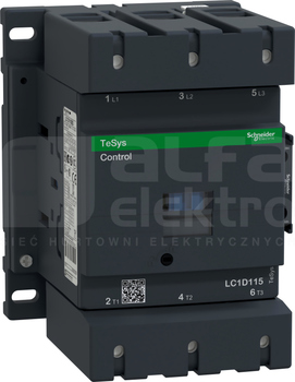 LC1D115BD 115A 55,0kW 1NO+1NC 24VDC Stycznik 3P