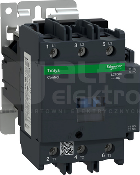 LC1D80BD 80A 37,0kW 1NO+1NC 24VDC Stycznik 3P