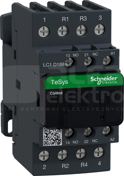 LC1D188E7 18A 7,5kW 1NO+1NC 48V 50/60Hz Stycznik 4P