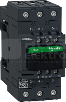 LC1D40AM7 40A 18,5kW 1NO+1NC 220V50/60Hz Stycznik 3P