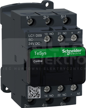 LC1D09BD 9A 4,0kW 1NO+1NC 24VDC Stycznik 3P