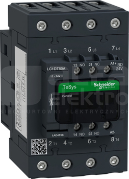 LC1DT80ABD 65A 30,0kW 1NO+1NC 24VDC Stycznik 4P