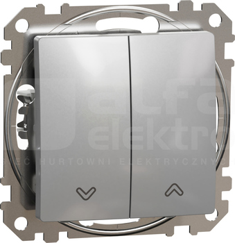 SEDNA DESIGN srebrne aluminium Przycisk żaluzjowy