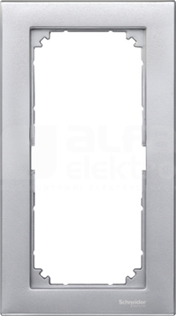 MERTEN M-PLAN aluminium Ramka 2-krotna b/przegr.