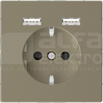 MERTEN SYSTEM D SCHUKO 2xUSB 2,4A piasek sahary Gniazdo z ładowarką USB
