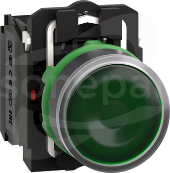 XB5AW33B5*LED, N/O+N/Z, 24V, Przyc.podśw.z samo.powr.