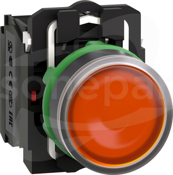XB5AW35G5*LED, N/O+N/Z, 110V Przyc.podśw.z samo.powr.