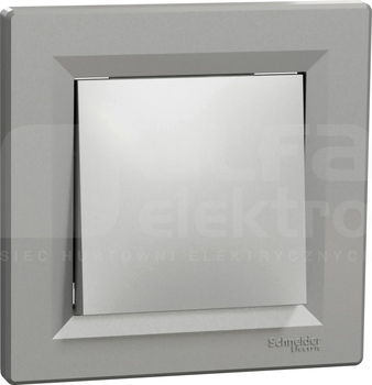 ASFORA IP44 aluminium Łącznik 1-bieg. bez ramki