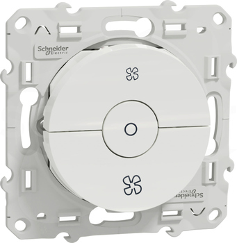 Odace S520243 WENTYLATORA 3 PRZYCISKOWY BIAŁY Łącznik