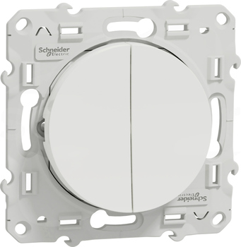 Odace S520227 10 A biały Przycisk podwójny