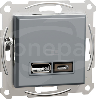 Asfora EPH2700362 USB A+C 24A bez ramki stal Gniazdo