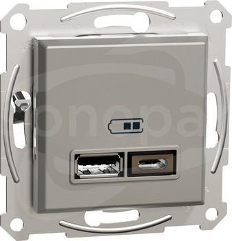 Asfora EPH2700369 USB A+C 24A bez ramki brąz Gniazdo