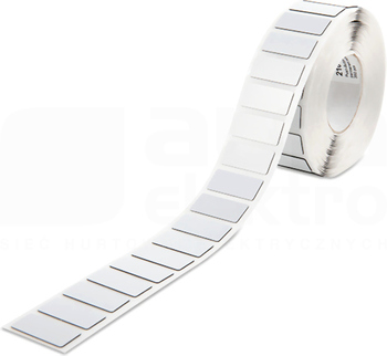 210-842 27x12,5mm srebrny Tabliczka na przycisk