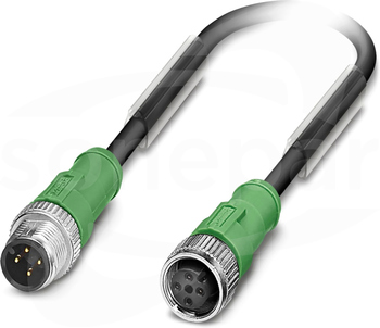 SAC-4P-M12MS/5,0-PUR/M12FS Przewód czujnikowy PUR 4-żył.5m