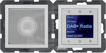 B.x aluminium mat Radio Touch DAB+ z głośnikiem