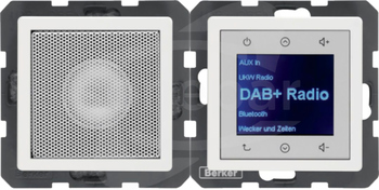 Q.x biały aksamit Radio Touch DAB+ z głośnikiem