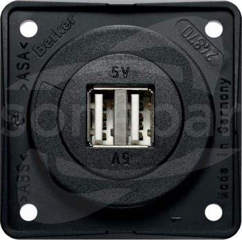 INTEGRO 2xUSB antracyt mat Gniazdo USB