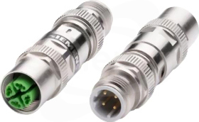 IE M12-X/M12-D Cat5e M12 Wtyk przemysłowy