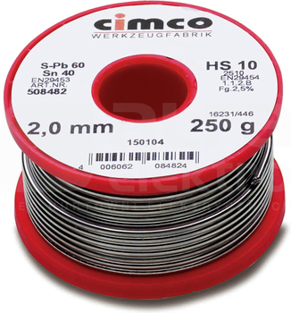 S-Sn40Pb60 2mm/250g Spoiwo