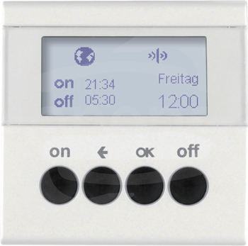 S.1/B.3/B.7 KNX RF biały mat Łącznik czasowy z wyświetlaczem
