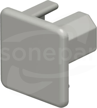 WDK HE20020GR (15x40mm) Końcówka kanału szary