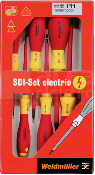 SDIS 2,5-5,5/PH1/2 Zestaw wkrętaków izolowanych