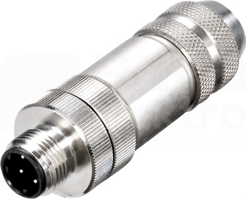 SAISM 4/8S M12 4P D-COD Wtyk męski prosty