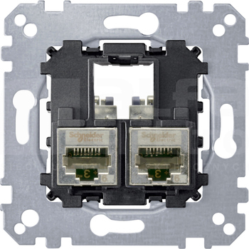 MERTEN M 2xRJ45 kat5e F/STP Mechanizm gniazda komp.
