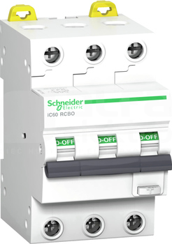 iC60RCBO 3P C16A 30mA 6kA typ-AC Wyłącznik różnicowo-nadprądowy