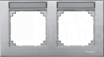 MERTEN M-PLAN aluminium Ramka 2-krotna pozioma z polem opisowym