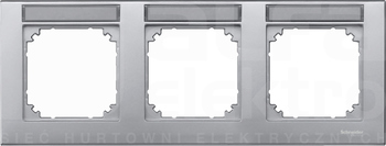 MERTEN M-PLAN aluminium Ramka 3-krotna pozioma z polem opisowym