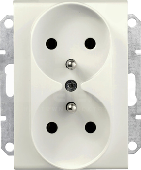SEDNA 2x2P+Z kremowy Gniazdo sieciowe do ramek